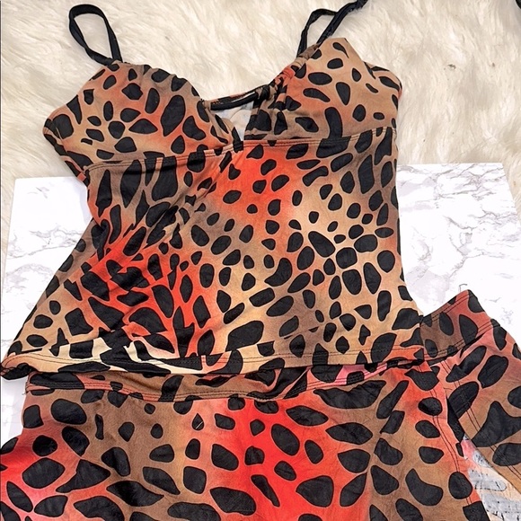Vintage Leopard Print swim suit size large/xlarge - Picture 2 of 5